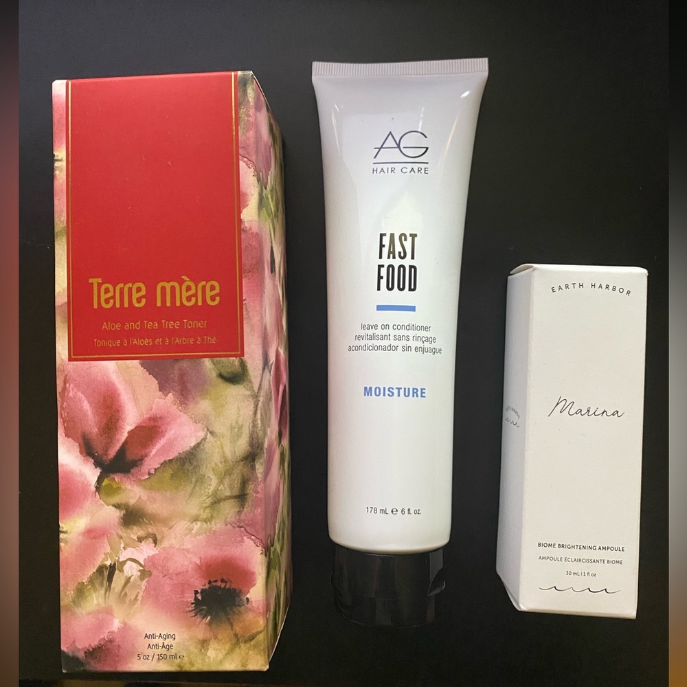 Self Care Set Terre Mere Earth Harbor AG Fast Food Skincare and Haircare set